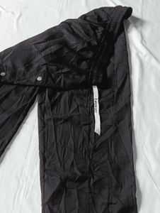 Black Snap Button Pants