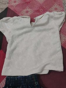 Cute Minnie Mouse T-Shirt &amp; Denim Shorts Set