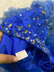 Stunning Royal Blue Embellished Ball Gown
