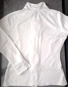 Women's White Zip-Up Jacket