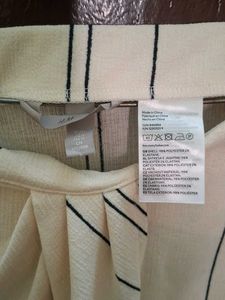 Cream Striped Pants