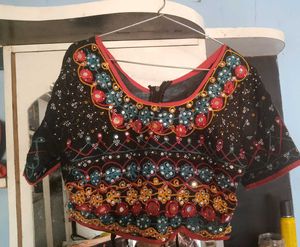 Black Bandhani Print Ethnic garwa dress