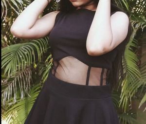 black top and skirt combo