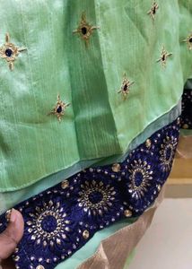 Elegant Mint Green Embroidered Kurti Set