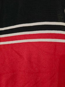 Red &amp; Black Sleeveless Top