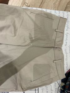 Classic Beige Straight Fit Trousers