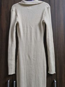 H&amp;M Ribbed Knit Button-Down Dress