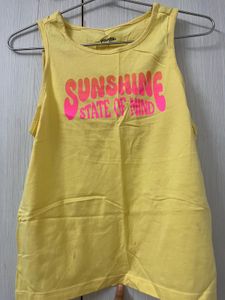 Bright Yellow Sleeveless Tank Top