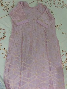 Embroidered Pink Kurta