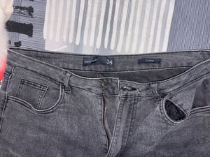 Stylish charcoal Grey Wide-Leg Jeans