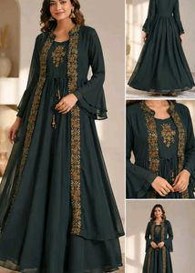 Elegant Grey Ethnic Gown