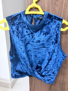 Royal Blue Velvet Midi Co - Ords