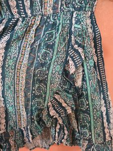 Boho Print Wrap Dress