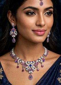 Exquisite Kundan &amp; Polki Jewellery Set