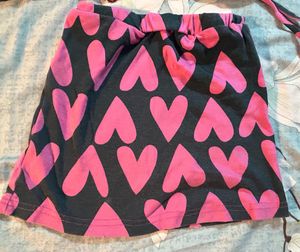 Cute Heart Print Girls coord Dress 5-6 Y