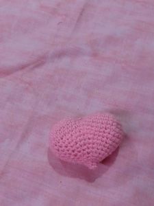 Handmade Crocheted Pink Heart