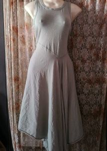 Light Grey Sleeveless Midi Dress