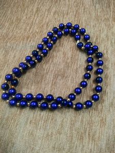 Elegant Blue Beaded Necklace