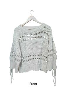 ZARA Open Knit Sweater – Size S – Ecru