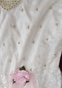 White &amp; Pink Party Dress