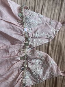 Boho Chic Pink Embroidered Crop Top