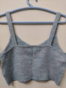 Sky Blue Knit Crop Top