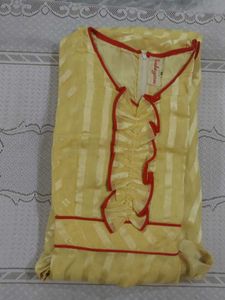 Elegant Yellow Ethnic Gown