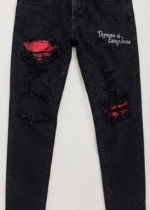 Men’s Black Ripped Slim Fit Jeans – Dynam