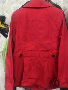 Stylish Red Trench Coat