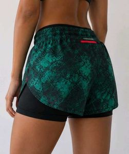 ADIDAS Stylish Green Snake Print Athletic Shorts
