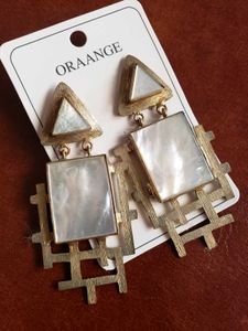 Statement Mother Of Pearl Earrings