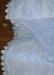 Brand New Light Blue cotton Flared Sleeve Wrap
