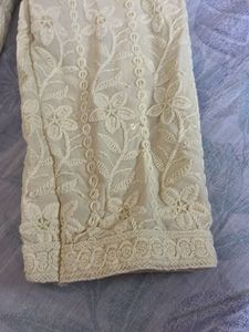 Elegant Cream Chikankari Kurta