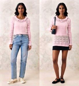 ​✨ Coquette Dream Pastel Pink Knit Top ✨