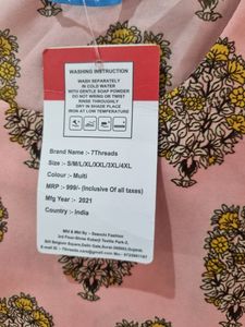 Beautiful Peech Printed Kurti