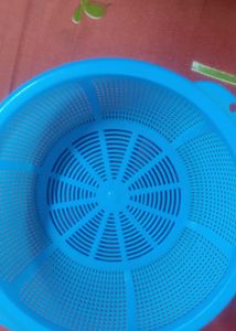 Blue Plastic Colander