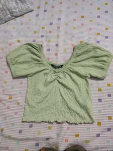 Green Crop Top