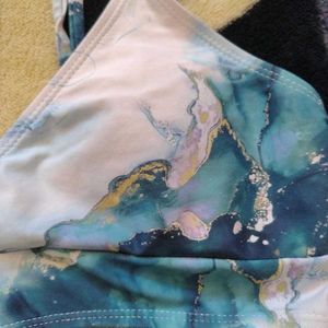 Trendy Abstract Print Bralette Top