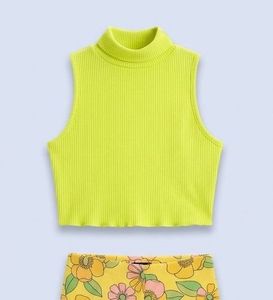 SSS Ribbed Mock Neck Tank Top