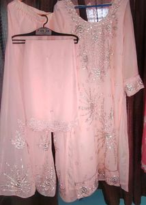 Elegant pink sharara set only one time worn