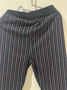 Striped black Daily Wear Capri
