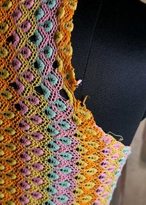 Colorful Knit Tank Top - Heart Detail