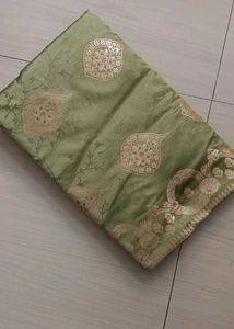 Elegant Green Banarasi Silk Saree
