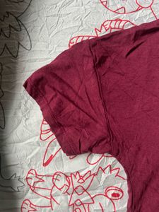Maroon V-Neck T-Shirt