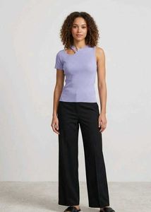 Stylish Lilac Cut-Out Top