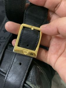 Authentic MCM Logo Print Backpack