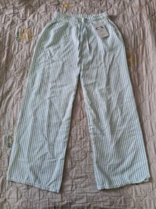 Striped Wide-Leg Lounge Pants
