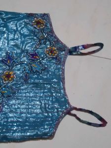 Stunning Blue &amp; Purple Lehenga Choli