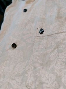 White Floral Print Shirt