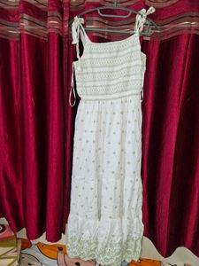 Boho Smocked Maxi Dress - ( Brand new )